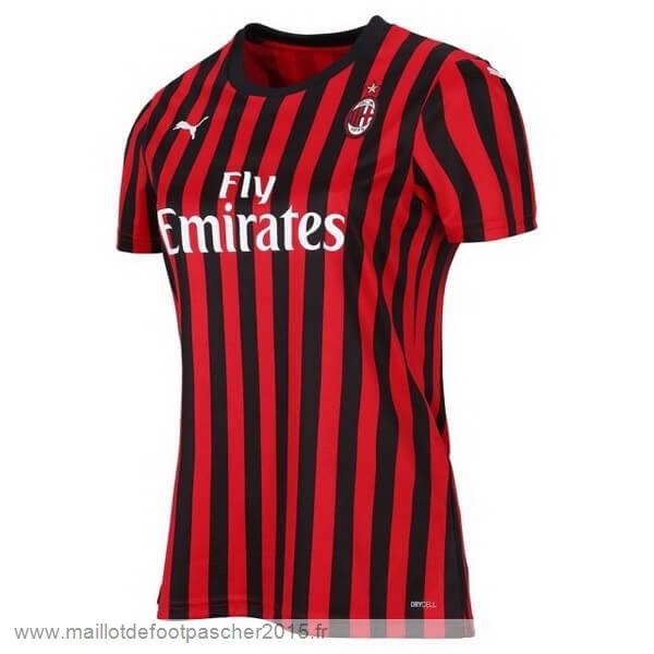 Maillot Foot Achat Domicile Maillot Femme AC Milan 2019 2020 Rouge Noir