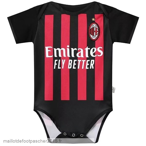 Maillot Foot Achat Domicile Onesies Enfant AC Milan 2022 2023 Rouge Noir