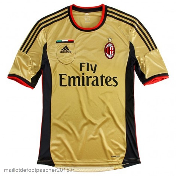 Maillot Foot Achat Third Maillot AC Milan Rétro 2013 2014 Jaune