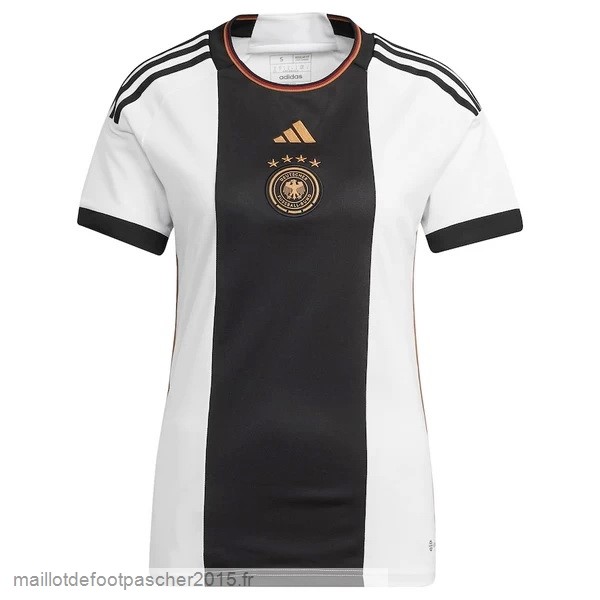 Maillot Foot Achat Domicile Maillot Femme Allemagne 2022 Blanc Noir