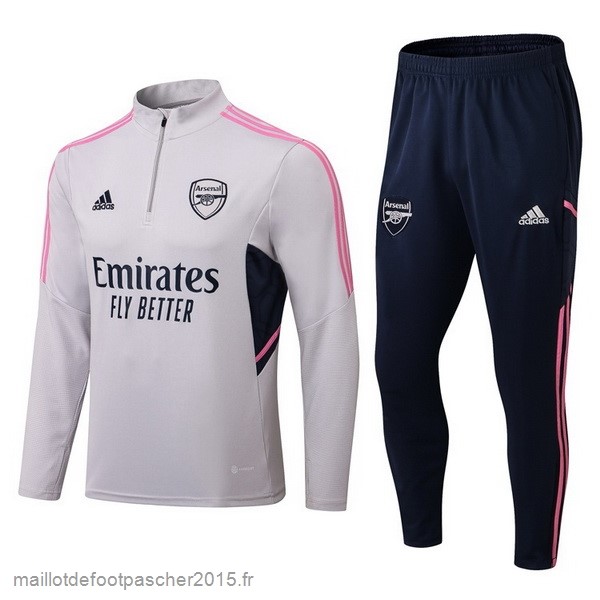 Maillot Foot Achat Survêtements Arsenal 2022 2023 Gris Noir Rose