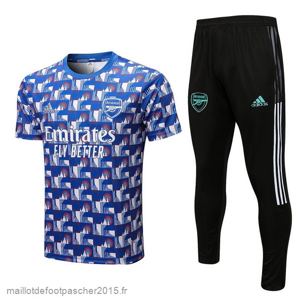 Maillot Foot Achat Entrainement Ensemble Complet Arsenal 2022 2023 Bleu Noir Vert