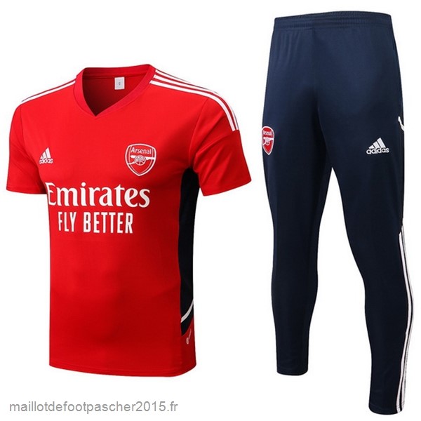 Maillot Foot Achat Entrainement Ensemble Complet Arsenal 2022 2023 Rouge Bleu Blanc