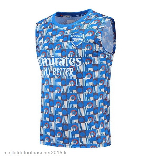 Maillot Foot Achat Entrainement Sans Manches Arsenal 2022 2023 Bleu