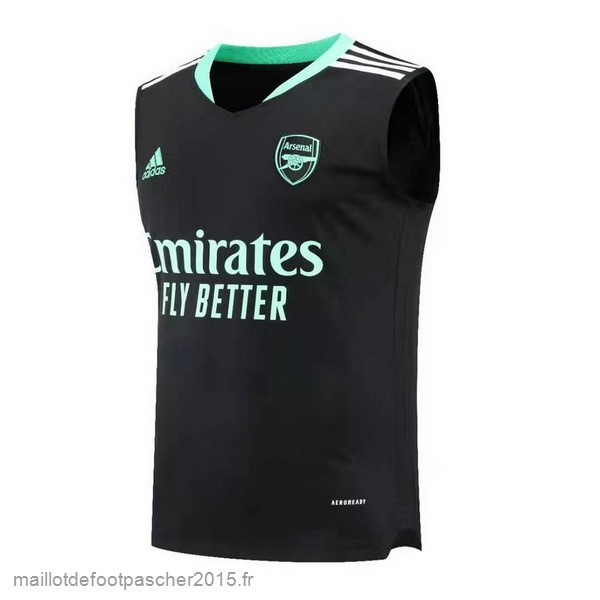 Maillot Foot Achat Entrainement Sans Manches Arsenal 2022 2023 Noir Vert