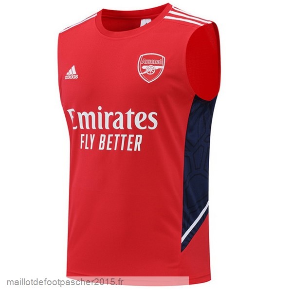 Maillot Foot Achat Entrainement Sans Manches Arsenal 2022 2023 Rouge Blanc Bleu