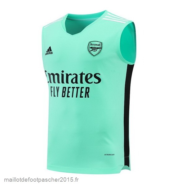 Maillot Foot Achat Entrainement Sans Manches Arsenal 2022 2023 Vert Noir