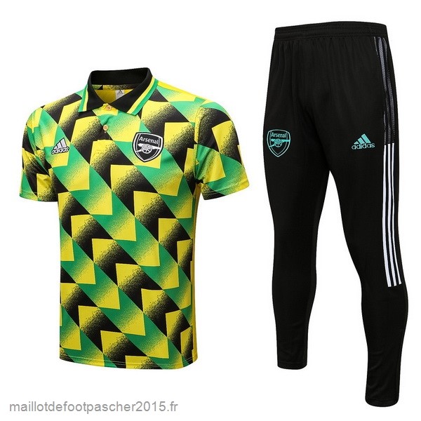 Maillot Foot Achat Ensemble Complet Polo Arsenal 2022 2023 Jaune Noir