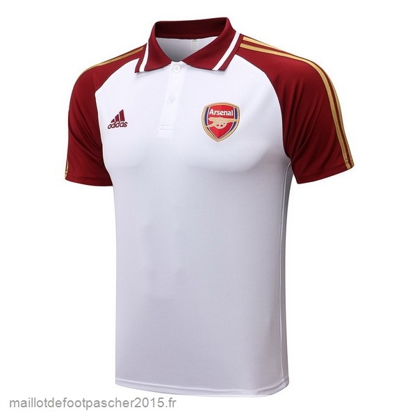 Maillot Foot Achat Polo Arsenal 2022 2023 Blanc Rouge