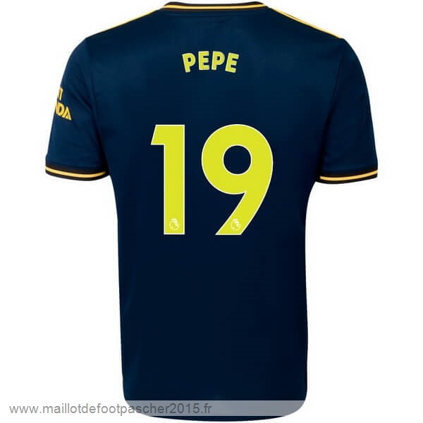 Maillot Foot Achat NO.19 Pepe Third Maillot Arsenal 2019 2020 Bleu