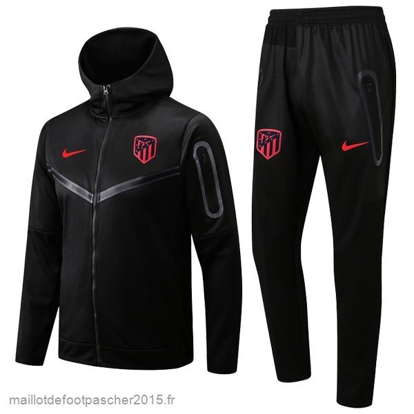 Maillot Foot Achat Sweat Shirt Capuche Atlético Madrid 2022 2023 Noir