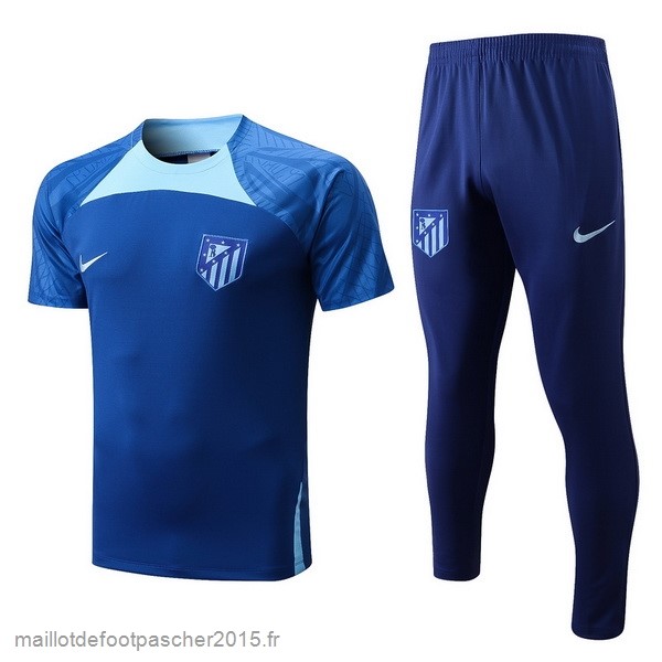 Maillot Foot Achat Entrainement Ensemble Complet Atlético Madrid 2022 2023 Bleu