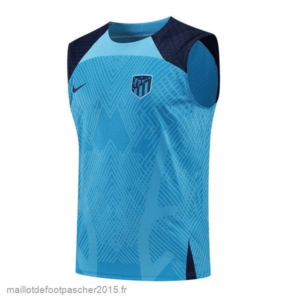 Maillot Foot Achat Entrainement Sans Manches Atlético Madrid 2022 2023 Bleu