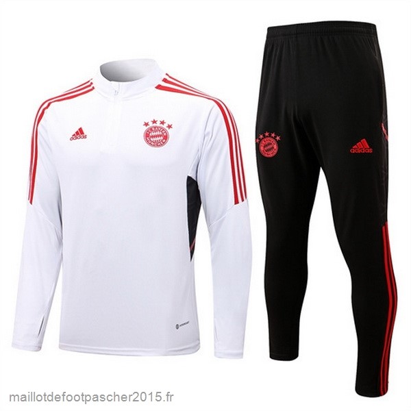 Maillot Foot Achat Survêtements Bayern Munich 2022 2023 Blanc Noir