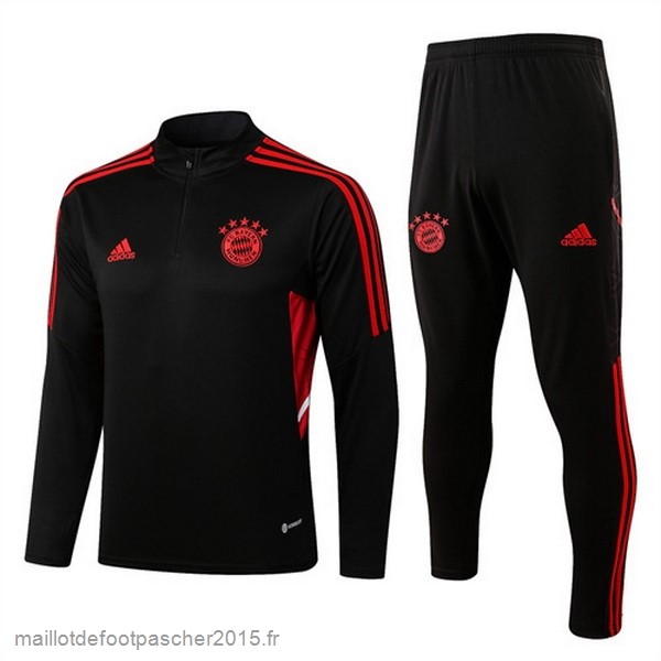 Maillot Foot Achat Survêtements Enfant Bayern Munich 2022 2023 Noir Rouge