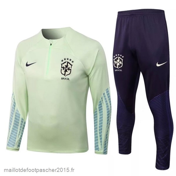 Maillot Foot Achat Survêtements Brésil 2022 Vert II Clair