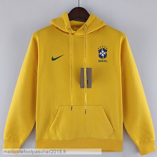 Maillot Foot Achat Sweats à Capuche Brésil 2022 Jaune