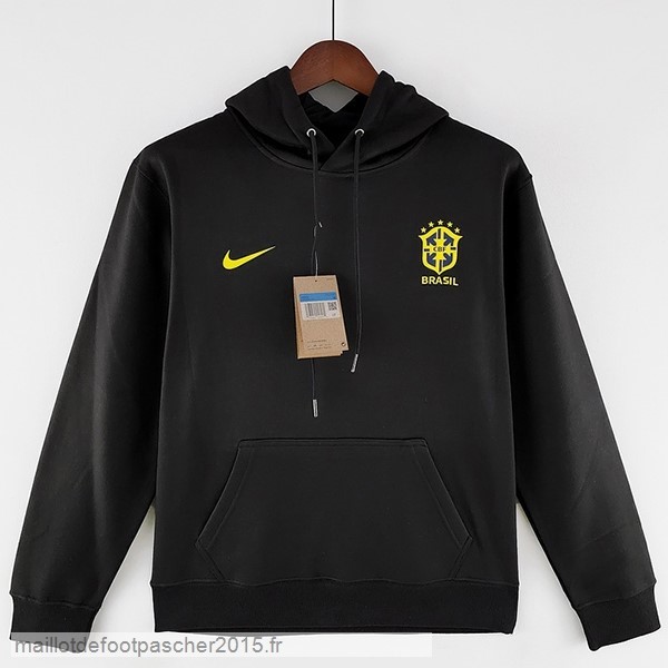 Maillot Foot Achat Sweats à Capuche Brésil 2022 Noir