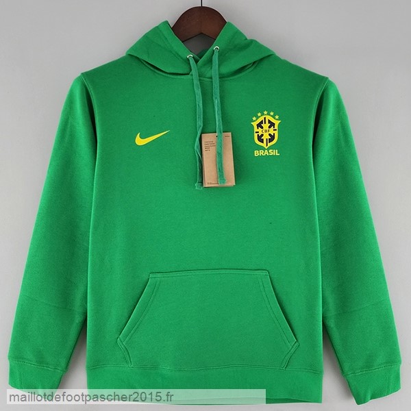 Maillot Foot Achat Sweats à Capuche Brésil 2022 Vert