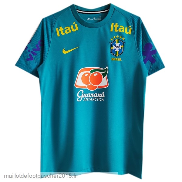 Maillot Foot Achat Entrainement Brésil 2021 Bleu