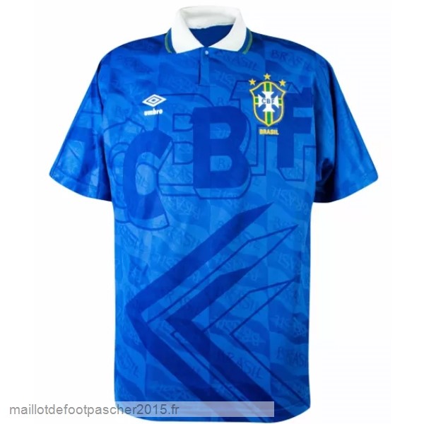 Maillot Foot Achat Exterieur Maillot Brésil Rétro 1991 1993 Bleu