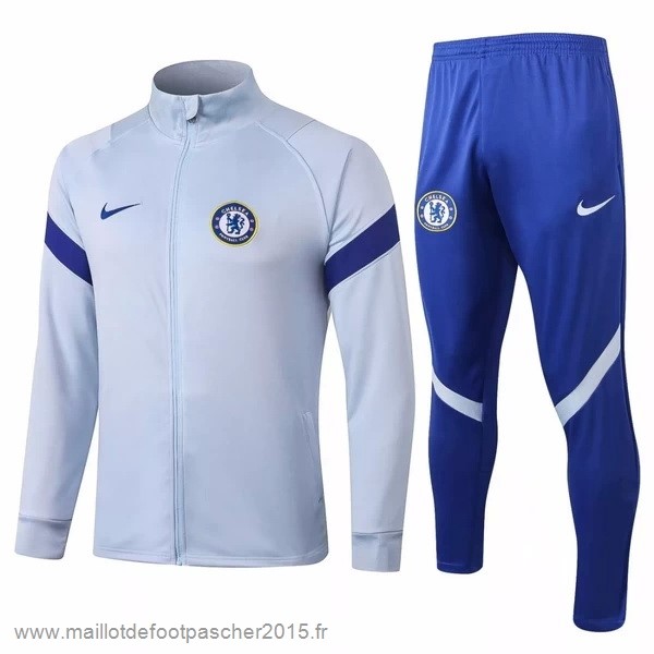 Maillot Foot Achat Survêtements Chelsea 2020 2021 Gris Clair Bleu