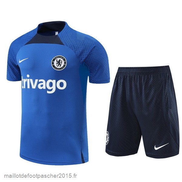 Maillot Foot Achat Entrainement Ensemble Complet Chelsea 2022 2023 Bleu II Blanc