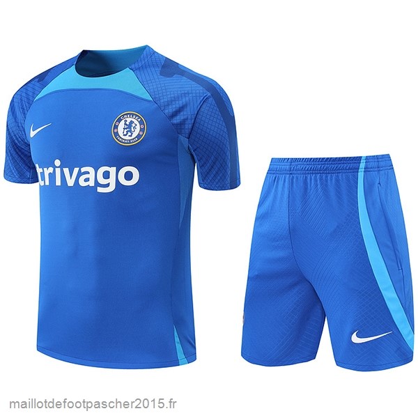 Maillot Foot Achat Entrainement Ensemble Complet Chelsea 2022 2023 Bleu I Blanc