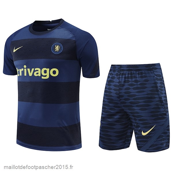 Maillot Foot Achat Entrainement Ensemble Complet Chelsea 2022 2023 Bleu I Marine