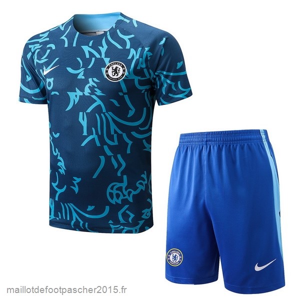 Maillot Foot Achat Entrainement Ensemble Complet Chelsea 2022 2023 Bleu Vert