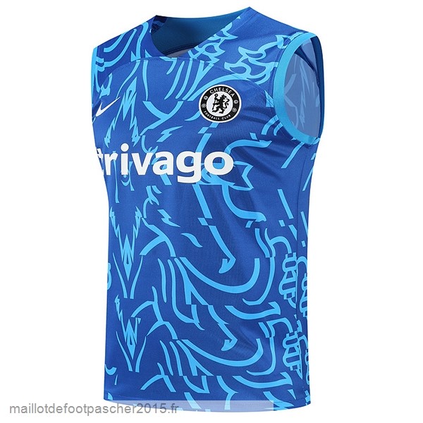 Maillot Foot Achat Entrainement Sans Manches Chelsea 2022 2023 Bleu