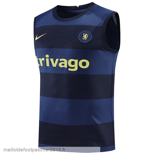 Maillot Foot Achat Entrainement Sans Manches Chelsea 2022 2023 Bleu Marine