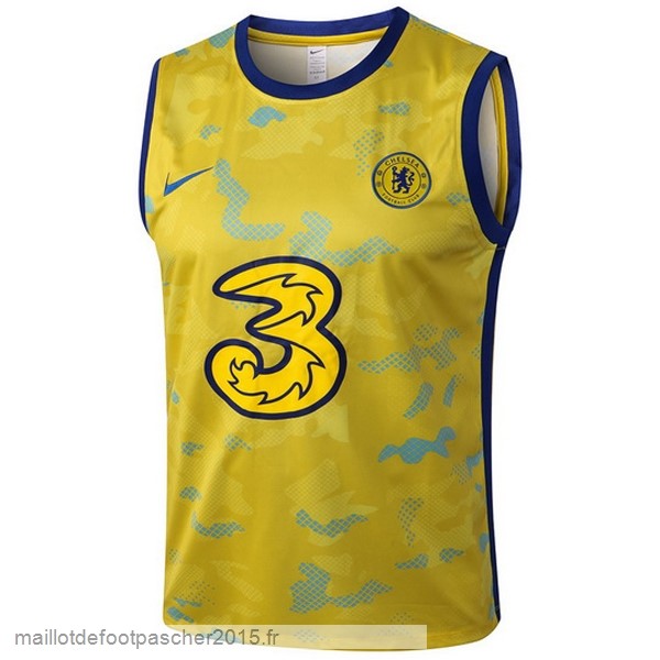 Maillot Foot Achat Entrainement Sans Manches Chelsea 2022 2023 Jaune