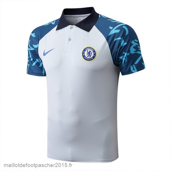 Maillot Foot Achat Polo Chelsea 2022 2023 Blanc Bleu