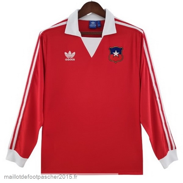 Maillot Foot Achat Domicile Manches Longues Chili Rétro 1982 Rouge