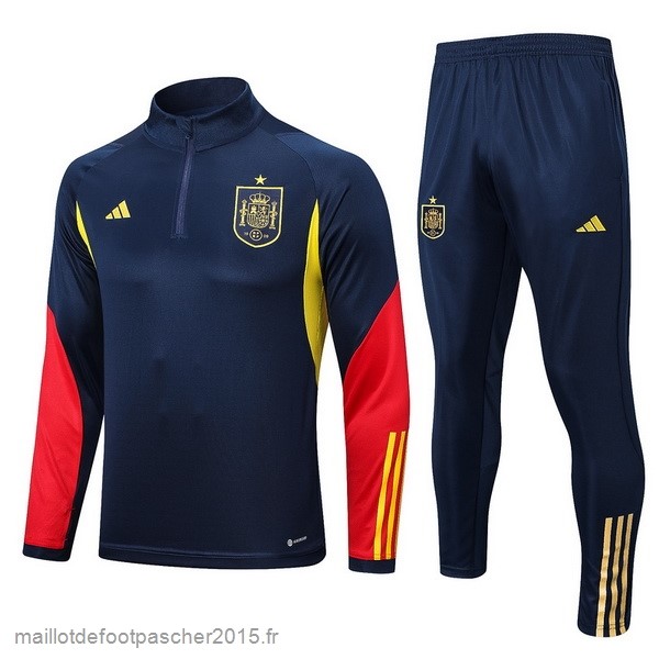 Maillot Foot Achat Ensemble Complet Sudadera Entrainement Espagne 2022 Bleu I Marine