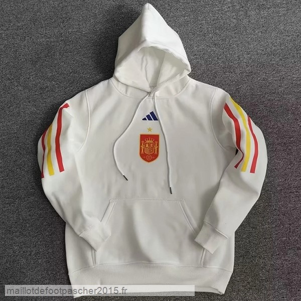 Maillot Foot Achat Sweats à Capuche Espagne 2022 Blanc