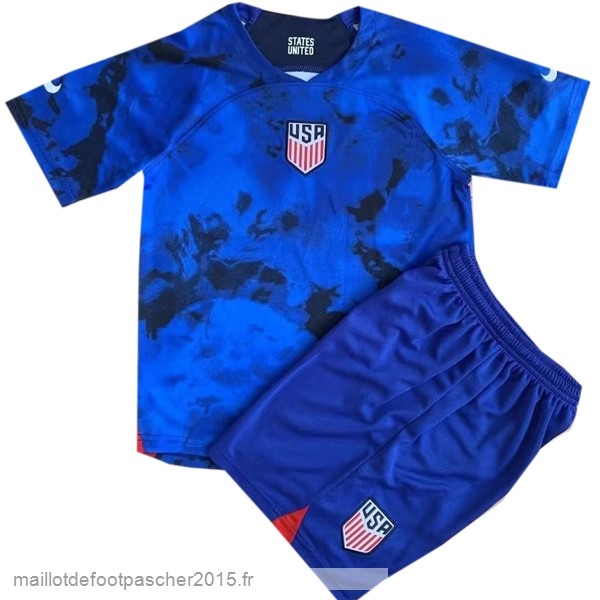 Maillot Foot Achat Exterieur Conjunto De Enfant États Unis 2022 Bleu