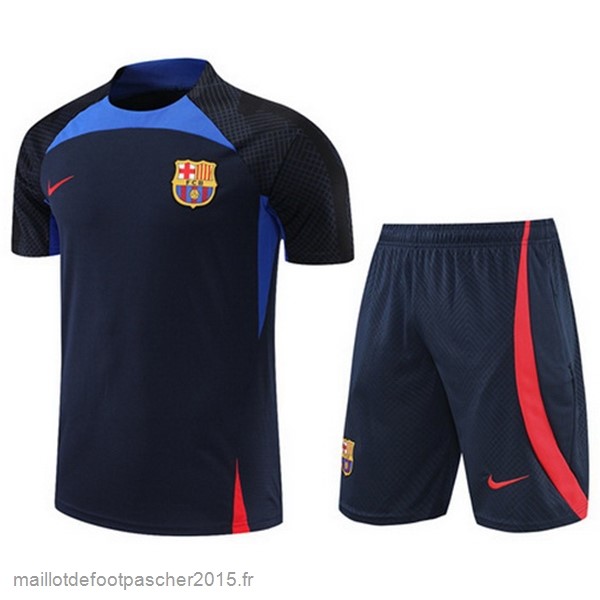 Maillot Foot Achat Entrainement Ensemble Complet Barcelona 2022 2023 Bleu Marine Rouge