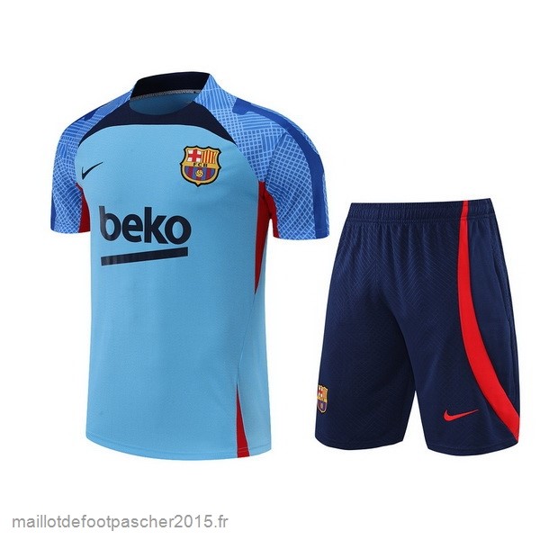 Maillot Foot Achat Entrainement Ensemble Complet Barcelona 2022 2023 Bleu Noir