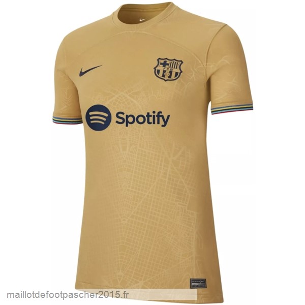 Maillot Foot Achat Exterieur Maillot Femme Barcelona 2022 2023 Jaune