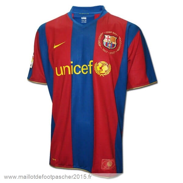 Maillot Foot Achat Domicile Maillot Barcelone Rétro 2007 2008 Bleu Rouge