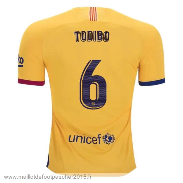 Maillot Foot Achat NO.6 Todibo Exterieur Maillot Barcelone 2019 2020 Jaune