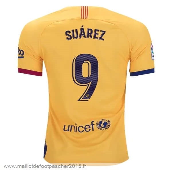 Maillot Foot Achat NO.9 Suarez Exterieur Maillot Barcelone 2019 2020 Jaune