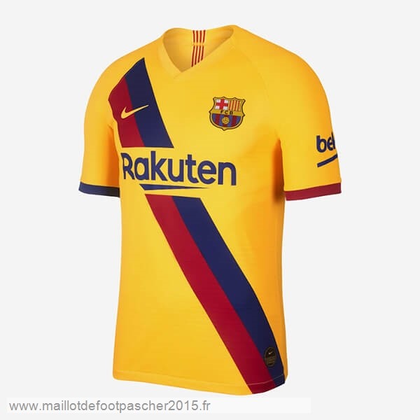 Maillot Foot Achat Thailande Exterieur Maillot Barcelone 2019 2020 Jaune