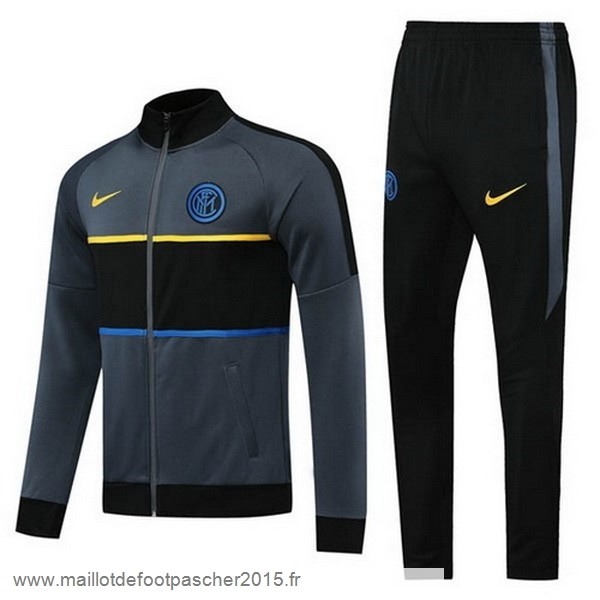 Maillot Foot Achat Survêtements Inter Milán 2020 2021 Noir Gris