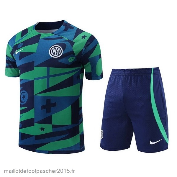 Maillot Foot Achat Entrainement Ensemble Complet Inter Milán 2022 2023 Vert