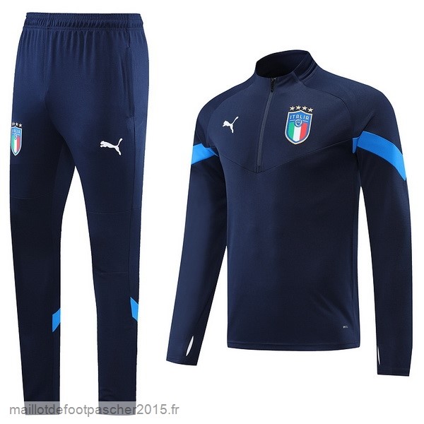 Maillot Foot Achat Ensemble Complet Sudadera Entrainement Italie 2022 Bleu Marine