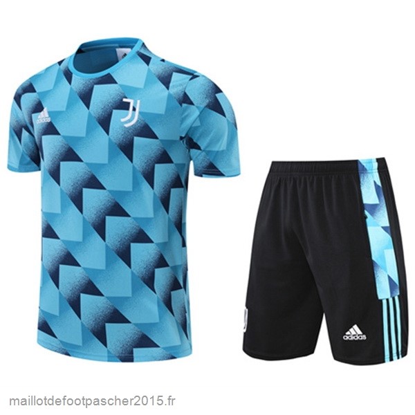 Maillot Foot Achat Entrainement Ensemble Complet Juventus 2022 2023 Bleu Noir