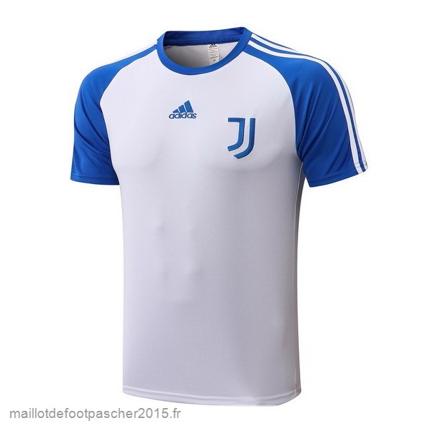 Maillot Foot Achat Entrainement Juventus 2021 2022 Blanc Bleu